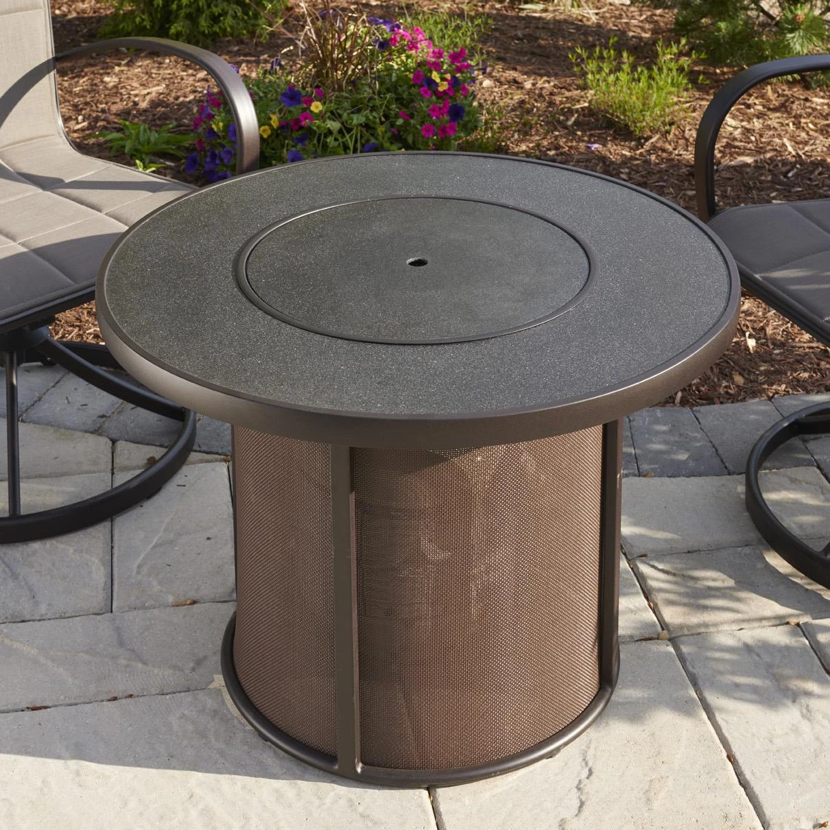 The Outdoor GreatRoom Company Stonefire 31-Inch Round Propane Gas Fire Pit Table - Brown - SF-32-K 5 The Outdoor GreatRoom Company Stonefire 31-Inch Round Propane Gas Fire Pit Table - Brown - SF-32-K - Image 3