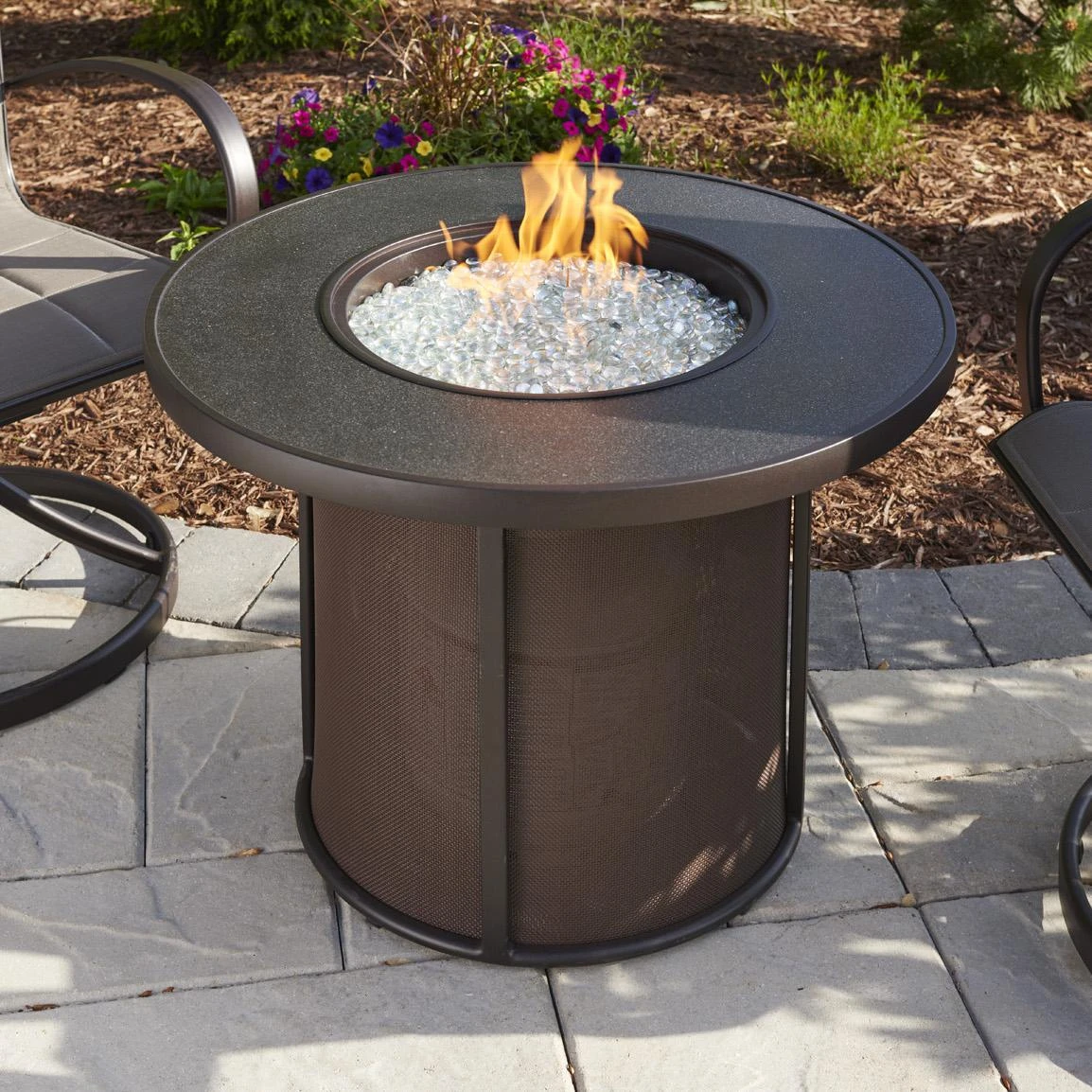 The Outdoor GreatRoom Company Stonefire 31-Inch Round Propane Gas Fire Pit Table - Brown - SF-32-K 4 The Outdoor GreatRoom Company Stonefire 31-Inch Round Propane Gas Fire Pit Table - Brown - SF-32-K - Image 2