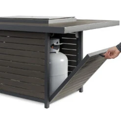 The Outdoor GreatRoom Company Brooks 50-Inch Rectangular Propane Gas Fire Pit Table - Grey - BRK-1224-K -Electric Fire Place Store 65e19f1e9892f84d0cf7cd38aad379a1