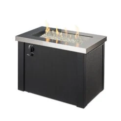 The Outdoor GreatRoom Company Providence 32-Inch Rectangular Natural Gas Fire Pit Table - Stainless Steel- PROV-1224-SS-NG -Electric Fire Place Store 6eaafaae57df8d5fa932f5d666036e30 78f6da97 fd86 412f b066 0cc2e47102ae