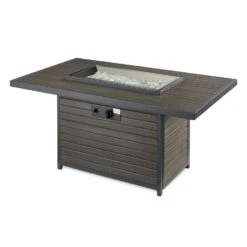 The Outdoor GreatRoom Company Brooks 50-Inch Rectangular Propane Gas Fire Pit Table - Grey - BRK-1224-K -Electric Fire Place Store 874ff582c05c07b26599ac7358952191
