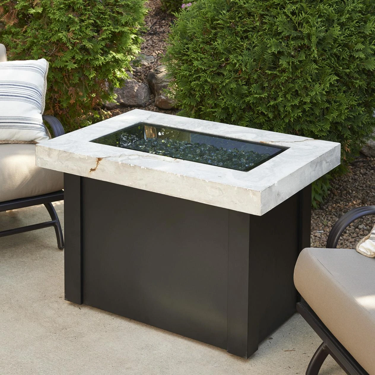The Outdoor GreatRoom Company Providence 32-Inch Rectangular Natural Gas Fire Pit Table - White - PROV-1224-WO-K-NG 6 The Outdoor GreatRoom Company Providence 32-Inch Rectangular Natural Gas Fire Pit Table - White - PROV-1224-WO-K-NG - Image 4