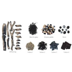 Amantii 60" Symmetry Bespoke Xtra Tall Electric Fireplace | SYM-60-XT BESPOKE -Electric Fire Place Store Amantii 60 Symmetry Bespoke Xtra Tall Design Media Rustic 14 Pce