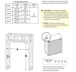 Dimplex Ignite Aspire 30" Electric Firebox | Built-In Portrait | ASP30-AM | 500003050 -Electric Fire Place Store EN Aspire 30 48 2
