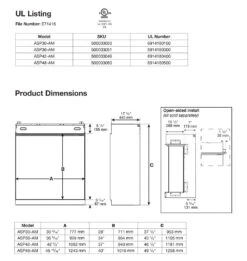 Dimplex Ignite Aspire 42" Electric Firebox | Built-In Portrait | ASP42-AM | 500003049 -Electric Fire Place Store EN Aspire ASP30 48 2