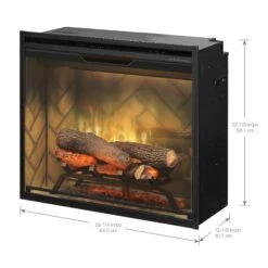 Dimplex Revillusion® 24-Inch Built-In Electric Fireplace - RBF24DLX -Electric Fire Place Store RBF24DLX Dimensions 2000px
