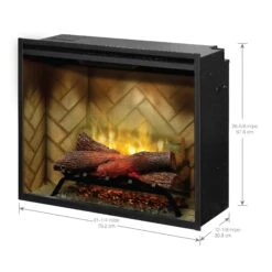 Dimplex Revillusion® 30-Inch Built-In Electric Fireplace - RBF30-FG | 500002388 -Electric Fire Place Store RBF30 Dimensions 2000px