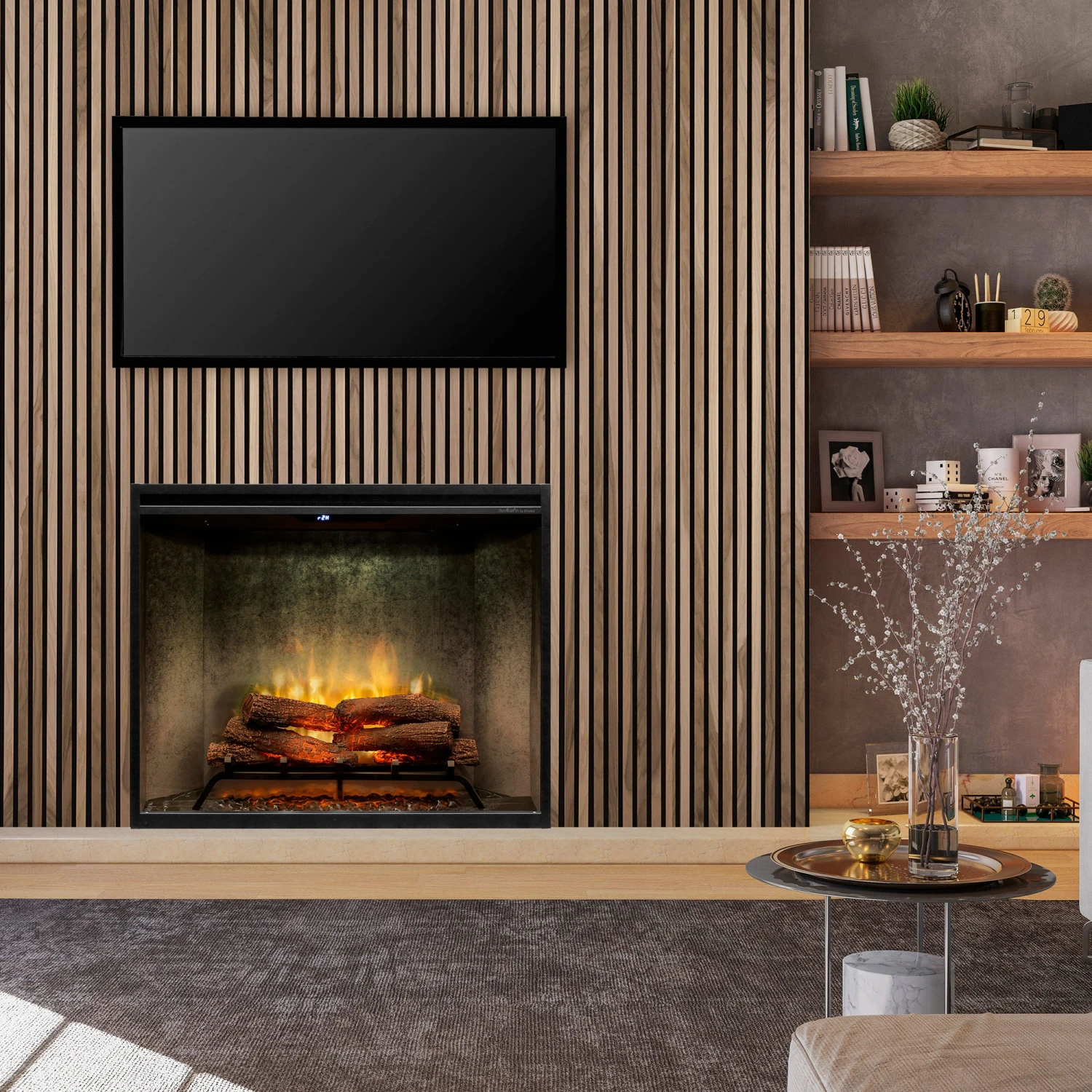 Dimplex Revillusion® 36" Portrait Built-In Electric Fireplace - Weathered Concrete -RBF36PWC-FG | 500002399 6 Dimplex Revillusion® 36" Portrait Built-In Electric Fireplace - Weathered Concrete -RBF36PWC-FG | 500002399 - Image 4