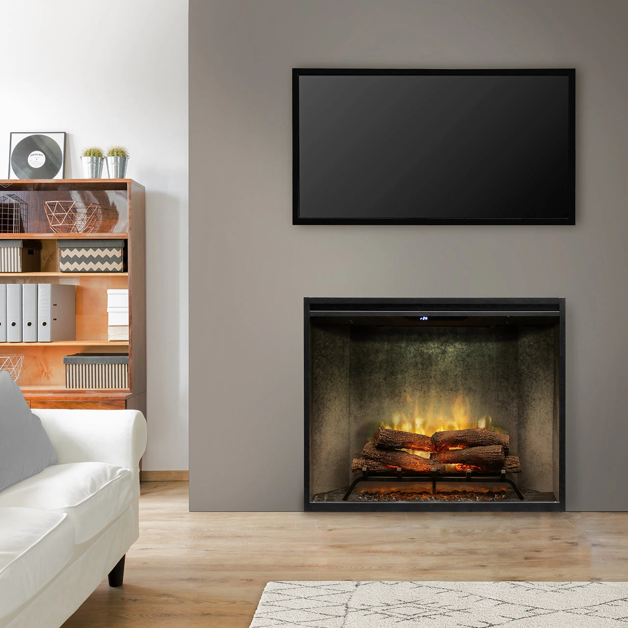 Dimplex Revillusion® 36" Portrait Built-In Electric Fireplace - Weathered Concrete -RBF36PWC-FG | 500002399 5 Dimplex Revillusion® 36" Portrait Built-In Electric Fireplace - Weathered Concrete -RBF36PWC-FG | 500002399 - Image 3
