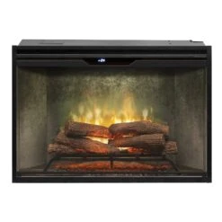 Dimplex Revillusion® 36-Inch Built-In Electric Fireplace - Weathered Concrete - RBF36WC-FG | 500002401 -Electric Fire Place Store RBF36WC Front r2 wGlass 2000px
