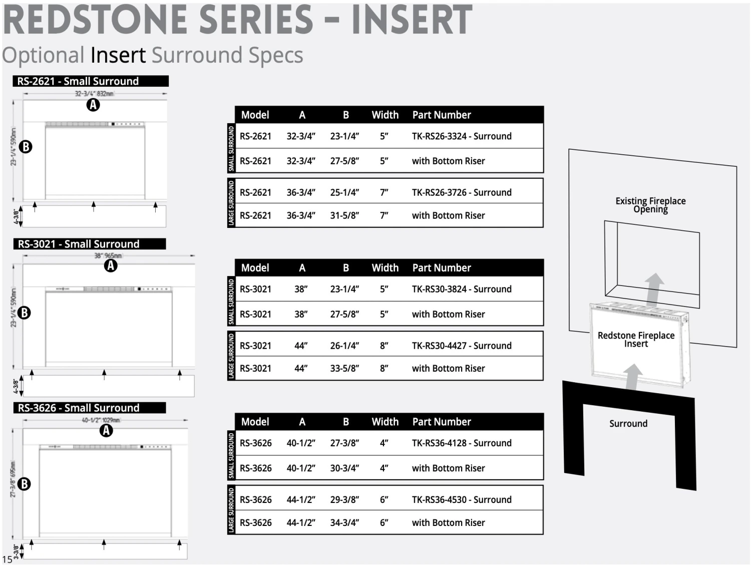 Modern Flames Redstone 26" Slide-In Electric Fireplace - RS-2621 15 Modern Flames Redstone 26" Slide-In Electric Fireplace - RS-2621 - Image 13