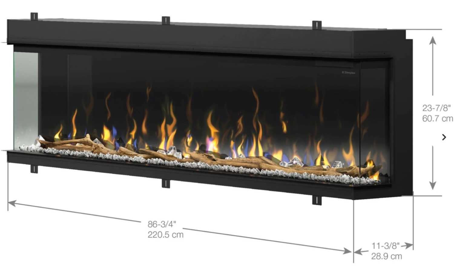 Dimplex Ignite XL Bold 88" Linear Built In | 3 Sided Electric Fireplace | XLF8817-XD 4 Dimplex Ignite XL Bold 88" Linear Built In | 3 Sided Electric Fireplace | XLF8817-XD - Image 2