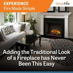 SimpliFire 36" Built-In Electric Fireplace | SF-BI36-EB -Electric Fire Place Store SimpliFire BUILT IN BuiltIn36 1