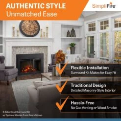 SimpliFire 25" Traditional Electric Fireplace Insert | SF-INS25 -Electric Fire Place Store SimpliFire E INSERTS Insert25 2