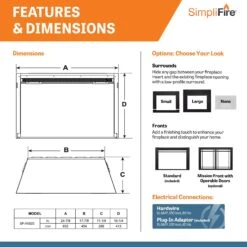 SimpliFire 25" Traditional Electric Fireplace Insert | SF-INS25 -Electric Fire Place Store SimpliFire E INSERTS Insert25 5