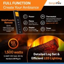 SimpliFire 30" Traditional Electric Fireplace Insert | SF-INS30 21 SimpliFire 30" Traditional Electric Fireplace Insert | SF-INS30 -Electric Fire Place Store SimpliFire E INSERTS Insert30 3