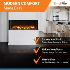 SimpliFire 43” Scion Trinity Electric Fireplace | SF-SCT43-BK -Electric Fire Place Store SimpliFire SCIONTRINITY ScionTrinity43 2