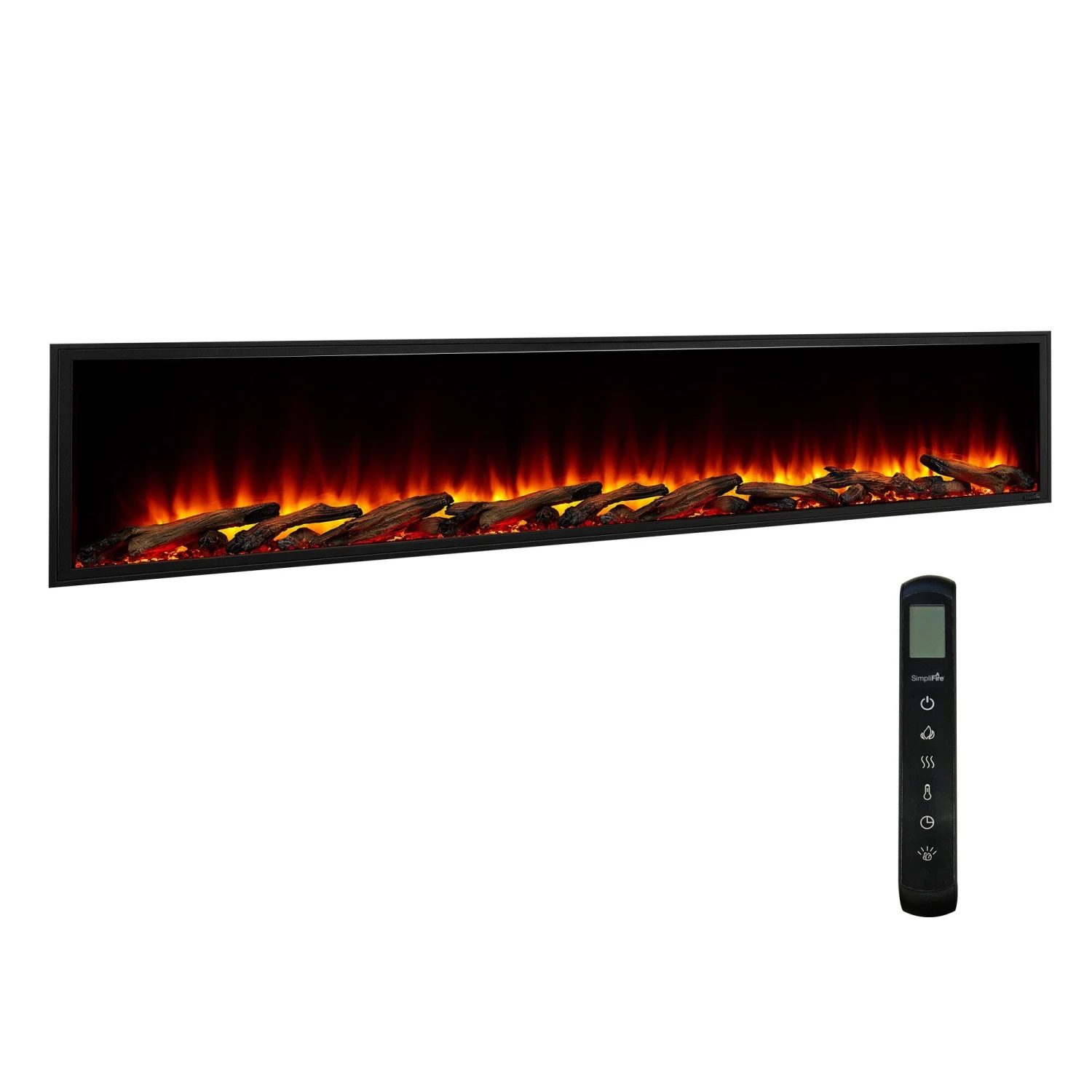 SimpliFire Scion 78" Built-In Linear Electric Fireplace | SF-SC78-BK 11 SimpliFire Scion 78" Built-In Linear Electric Fireplace | SF-SC78-BK - Image 9