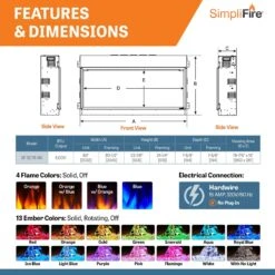 SimpliFire Scion 78" Built-In Linear Electric Fireplace | SF-SC78-BK 19 SimpliFire Scion 78" Built-In Linear Electric Fireplace | SF-SC78-BK -Electric Fire Place Store SimpliFire SCION Scion78 5