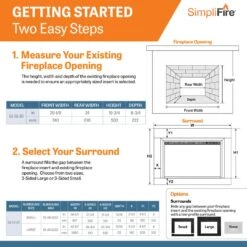 SimpliFire 36" Inception Traditional Electric Fireplace | SF-INC36 24 SimpliFire 36" Inception Traditional Electric Fireplace | SF-INC36 -Electric Fire Place Store Social Square SFE32InchElectricFireplaceInsert ALT5