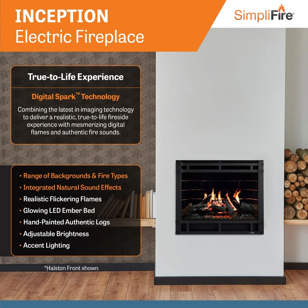 SimpliFire 36" Inception Traditional Electric Fireplace | SF-INC36 5 SimpliFire 36" Inception Traditional Electric Fireplace | SF-INC36 - Image 3