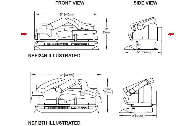 Napoleon 24" Woodland Electric Fireplace Log Set - NEFI24H 6 Napoleon 24" Woodland Electric Fireplace Log Set - NEFI24H - Image 4