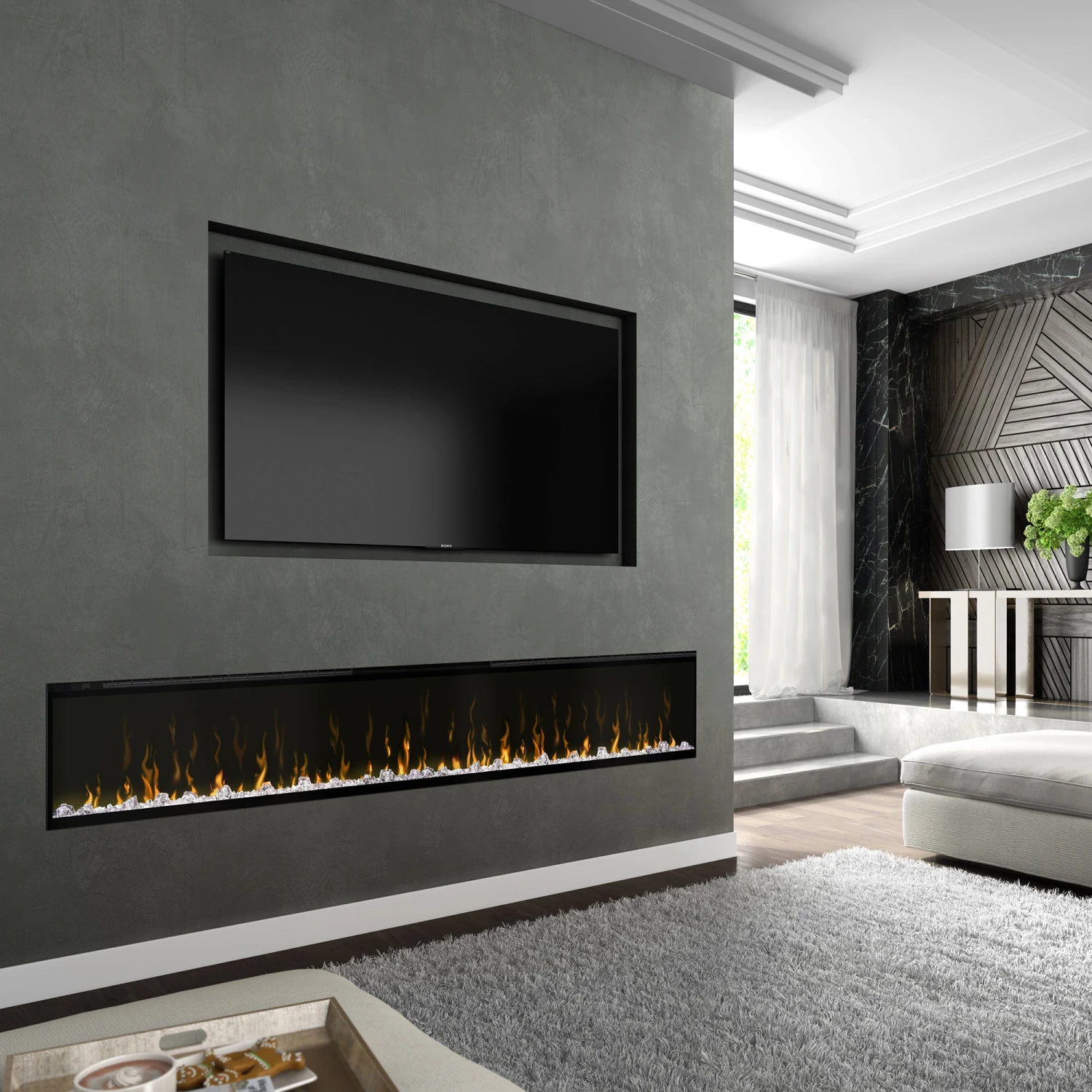 Dimplex Ignite XL 100" Built In | Wall Mount Linear Electric Fireplace | XLF100 3 Dimplex Ignite XL 100" Built In | Wall Mount Linear Electric Fireplace | XLF100