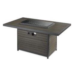 The Outdoor GreatRoom Company Brooks 50-Inch Rectangular Propane Gas Fire Pit Table - Grey - BRK-1224-K -Electric Fire Place Store a07c70ed5b9fbc0ca8e1f16110dd0fa8