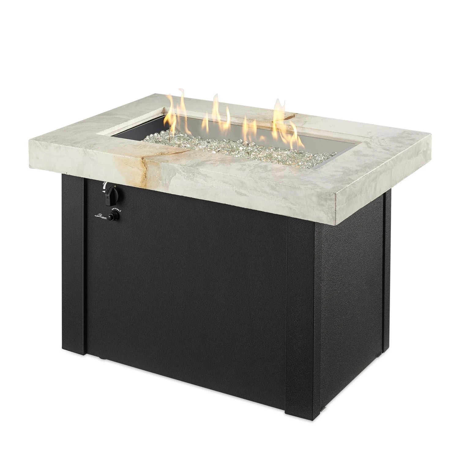 The Outdoor GreatRoom Company Providence 32-Inch Rectangular Natural Gas Fire Pit Table - White - PROV-1224-WO-K-NG 7 The Outdoor GreatRoom Company Providence 32-Inch Rectangular Natural Gas Fire Pit Table - White - PROV-1224-WO-K-NG - Image 5