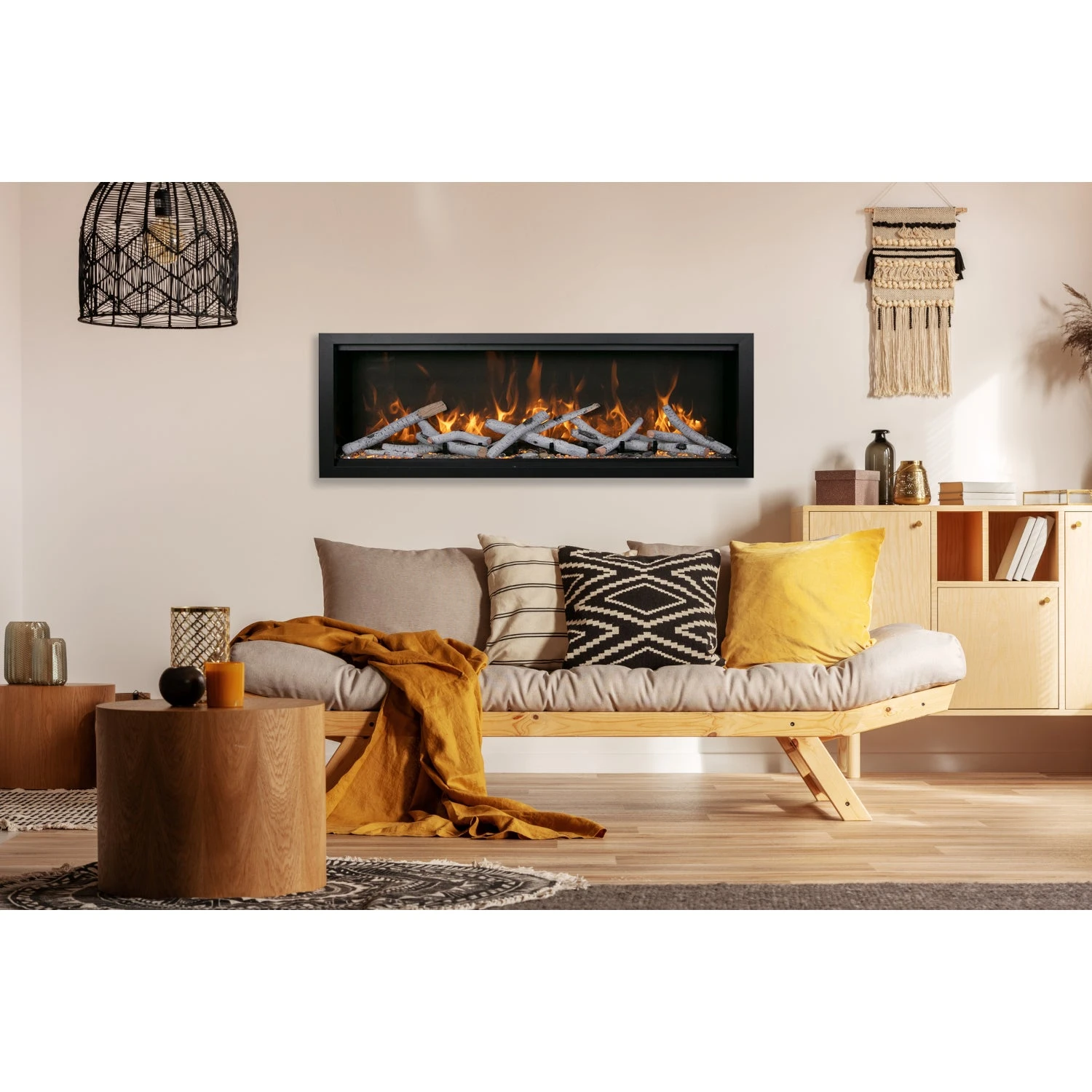 Amantii Symmetry Bespoke 50" Indoor / Outdoor Built-in Electric Fireplace | SYM-50 BESPOKE 7 Amantii Symmetry Bespoke 50" Indoor / Outdoor Built-in Electric Fireplace | SYM-50 BESPOKE - Image 5