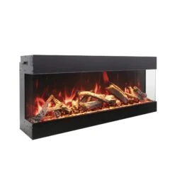 Amantii Tru View Bespoke 45" 3-Sided Built-in Electric Fireplace | TRV-45 BESPOKE -Electric Fire Place Store amantii tru view bespoke 45 3 sided built in electric fireplace trv 45 bespoke 3