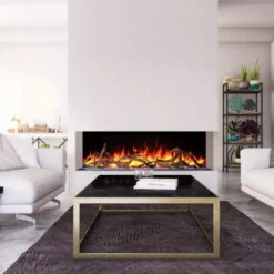 Amantii Tru View Bespoke 75" 3-Sided Built-in Electric Fireplace | TRV-75 BESPOKE -Electric Fire Place Store amantii tru view bespoke 75 3 sided built in electric fireplace trv 75 bespoke 4