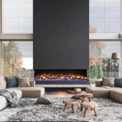 Amantii Tru View Bespoke 75" 3-Sided Built-in Electric Fireplace | TRV-75 BESPOKE -Electric Fire Place Store amantii tru view bespoke 75 3 sided built in electric fireplace trv 75 bespoke 5