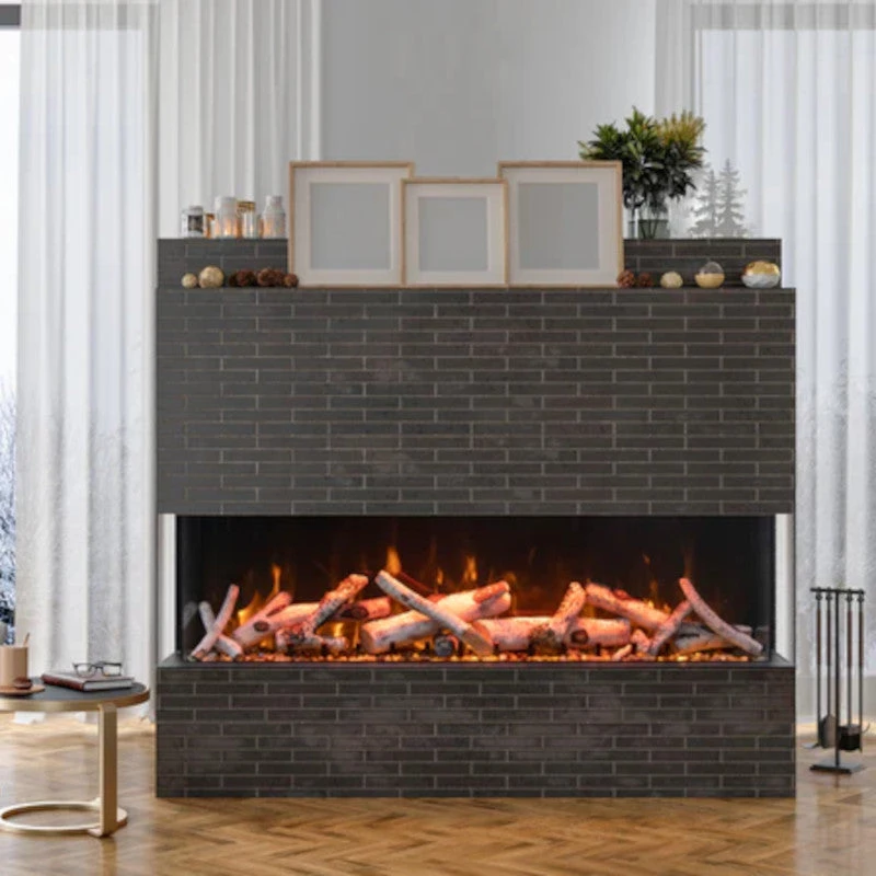 Amantii Tru View Bespoke 85" 3-Sided Built-in Electric Fireplace | TRV-85 BESPOKE 9 Amantii Tru View Bespoke 85" 3-Sided Built-in Electric Fireplace | TRV-85 BESPOKE - Image 7