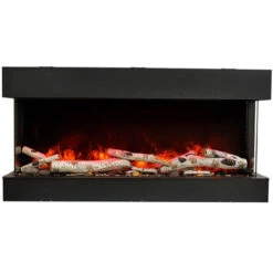 Amantii Tru-View Slim 30" Indoor/Outdoor Built-In 3-Sided Glass Smart Electric Fireplace | 30-TRV-SLIM -Electric Fire Place Store amantii tru view slim 30 indoor outdoor built in 3 sided glass smart electric fireplace 30 trv slim 3