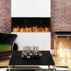 Amantii Tru-View Slim 40" Indoor/Outdoor Built-In 3-Sided Glass Smart Electric Fireplace | 40-TRV-SLIM -Electric Fire Place Store amantii tru view slim 40 indoor outdoor built in 3 sided glass smart electric fireplace 40 trv slim