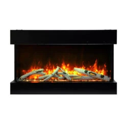 Amantii Tru-View Slim 40" Indoor/Outdoor Built-In 3-Sided Glass Smart Electric Fireplace | 40-TRV-SLIM -Electric Fire Place Store amantii tru view slim 40 indoor outdoor built in 3 sided glass smart electric fireplace 40 trv slim 3
