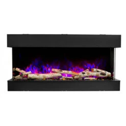 Amantii Tru-View Slim 72" Indoor/Outdoor Built-In 3-Sided Glass Smart Electric Fireplace | 72-TRV-SLIM -Electric Fire Place Store amantii tru view slim 72 indoor outdoor built in 3 sided glass smart electric fireplace 72 trv slim 3