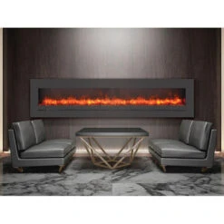 Amantii WM-FML-STL Linear 34" Electric Fireplace | WM-FML-34-4023-STL -Electric Fire Place Store amantii wm fml stl linear 34 electric fireplace wm fml 34 4023 stl 4