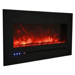Amantii WM-FML-STL Linear 34" Electric Fireplace | WM-FML-34-4023-STL -Electric Fire Place Store amantii wm fml stl linear 34 electric fireplace wm fml 34 4023 stl 7