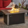 The Outdoor GreatRoom Company Caden Rectangular Gas Fire Pit Table | CAD-1224 -Electric Fire Place Store cad 1224flamebjpg