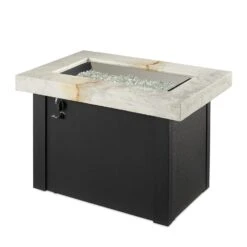 The Outdoor GreatRoom Company Providence 32-Inch Rectangular Propane Gas Fire Pit Table - White - PROV-1224-WO-K -Electric Fire Place Store ce0aa77bfcd268dcb3e0e50b884a757e b9f5e556 e417 4744 bff7 d289f2ee3e99