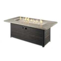 The Outdoor GreatRoom Company Cedar Ridge Linear Gas Fire Pit Table | CR-1242-K -Electric Fire Place Store cr 1242 kflame