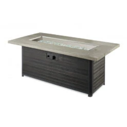 The Outdoor GreatRoom Company Cedar Ridge Linear Gas Fire Pit Table | CR-1242-K -Electric Fire Place Store cr 1242 kno flame