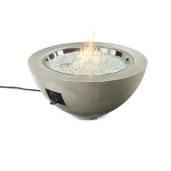 The Outdoor GreatRoom Company Natural Grey Cove 42" Round Gas Fire Pit Bowl | CV-30 -Electric Fire Place Store cv 30flame