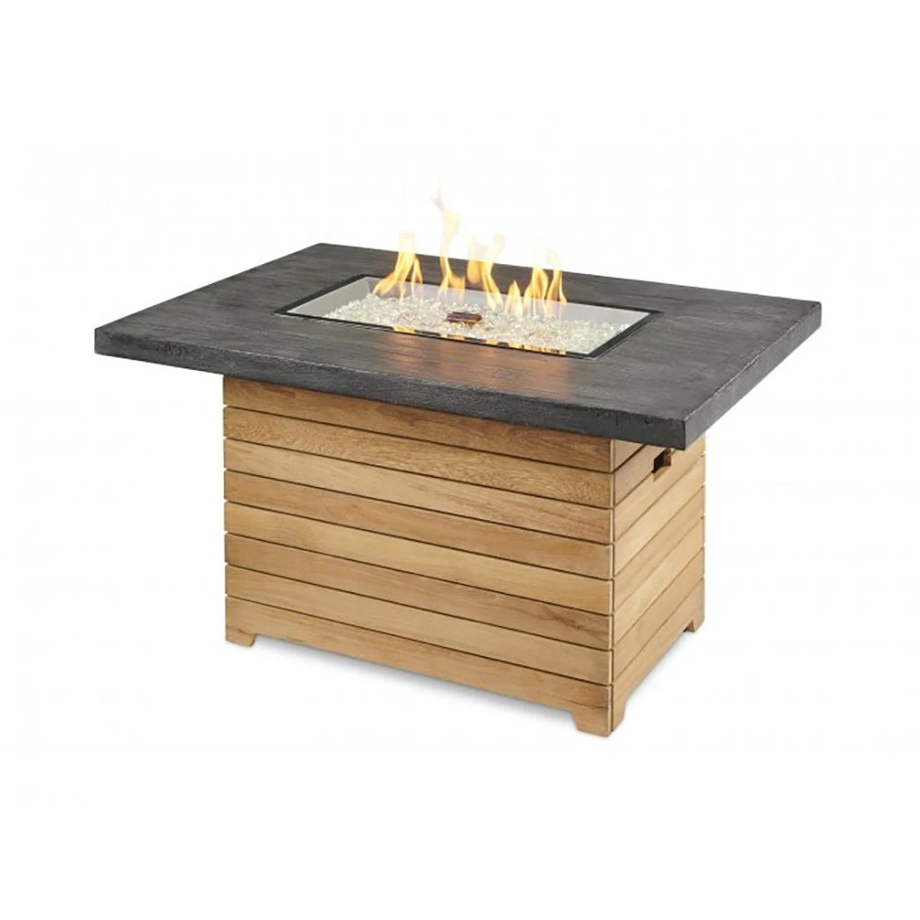 The Outdoor GreatRoom Company Darien Rectangular Gas Fire Pit Table With Everblend Top | DAR-1224-EBG-K 4 The Outdoor GreatRoom Company Darien Rectangular Gas Fire Pit Table With Everblend Top | DAR-1224-EBG-K - Image 2