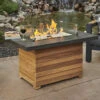 The Outdoor GreatRoom Company Darien Rectangular Gas Fire Pit Table With Everblend Top | DAR-1224-EBG-K 1 The Outdoor GreatRoom Company Darien Rectangular Gas Fire Pit Table With Everblend Top | DAR-1224-EBG-K -Electric Fire Place Store dar 1224 ebg kflamedglasswaterfall