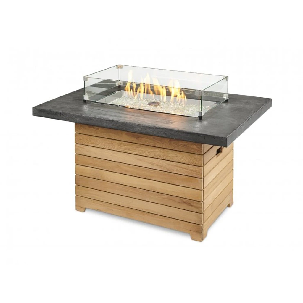 The Outdoor GreatRoom Company Darien Rectangular Gas Fire Pit Table With Everblend Top | DAR-1224-EBG-K 5 The Outdoor GreatRoom Company Darien Rectangular Gas Fire Pit Table With Everblend Top | DAR-1224-EBG-K - Image 3
