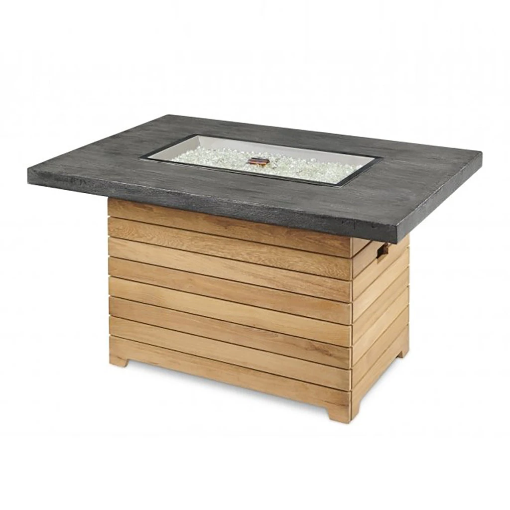 The Outdoor GreatRoom Company Darien Rectangular Gas Fire Pit Table With Everblend Top | DAR-1224-EBG-K 6 The Outdoor GreatRoom Company Darien Rectangular Gas Fire Pit Table With Everblend Top | DAR-1224-EBG-K - Image 4