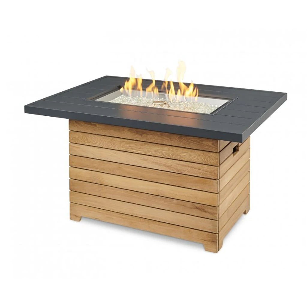 The Outdoor GreatRoom Company Darien Rectangular Gas Fire Pit Table With Aluminum Top | DAR-1224-K 4 The Outdoor GreatRoom Company Darien Rectangular Gas Fire Pit Table With Aluminum Top | DAR-1224-K - Image 2